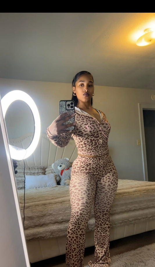 Pink Cheetah Print Set