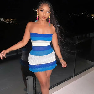 Blue Knitted Dress