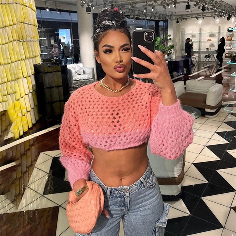 Pink Knitted Sweater