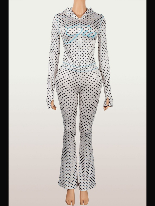 Cream Polka Dot Set