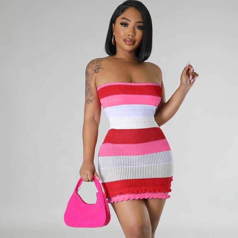Pink Knitted Dress