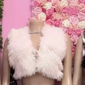 White Fur TOP ONLY