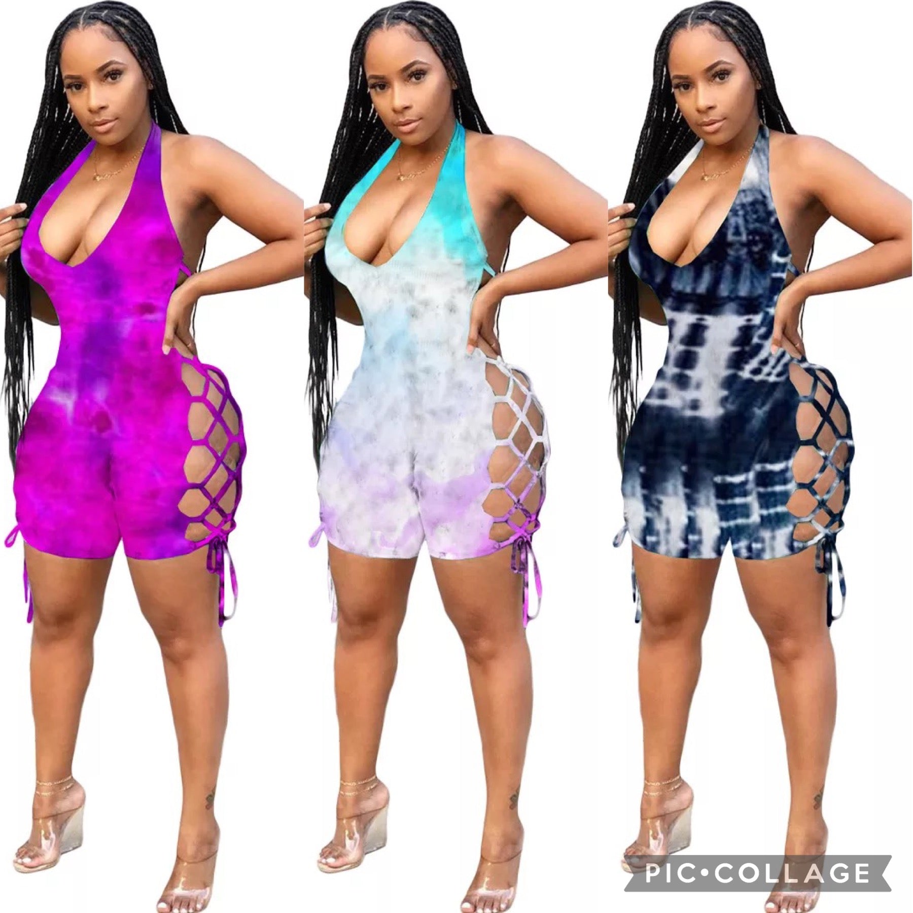 Tie Dye Tie Up One Piece